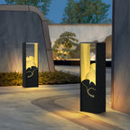Decorative Bollard Lights Black Artistic Outdoor Landscape Light