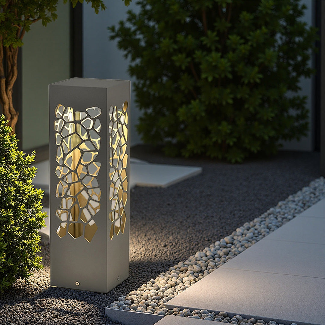 Outdoor LED Landscape Lights Waterproof Garden Hollow Bollard Light