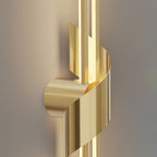 2 Lamp Linear Wall Sconce Italian Luxury Solid Copper Light