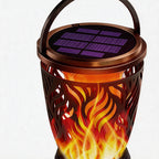 【4 PCS】Hanging Landscape Lights Solar Flame Outdoor Decoration Light