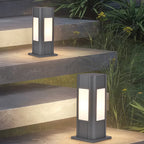 Square Path Lights Industrial Black Garden Outdoor Waterproof Lamp