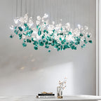 Beaded Glass Chandelier Irregular Artistic Island Ceiling Light