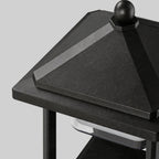 Black Outdoor Lantern Sconce Modern Waterproof Wall Light