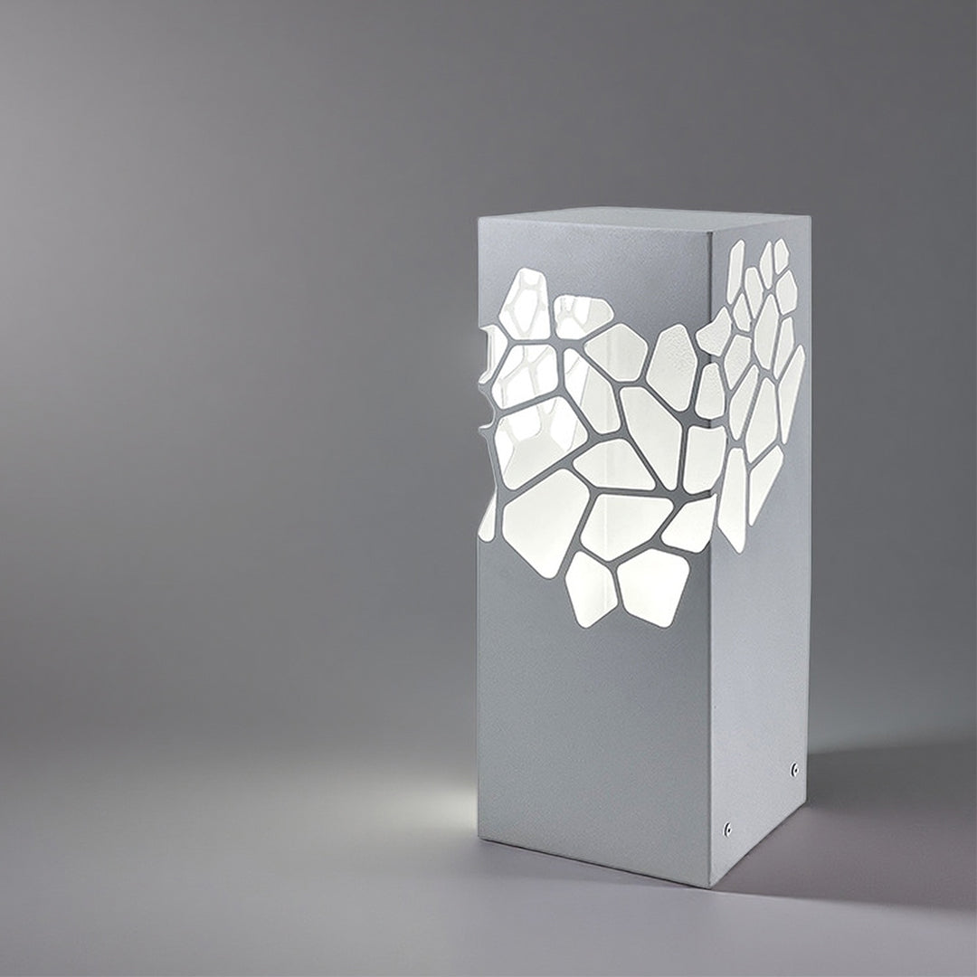 White Landscape Lights Outdoor Waterproof  Decorative Hollow Bollard Light