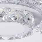 Modern White Flush Mount Light Crystal Ceiling Light