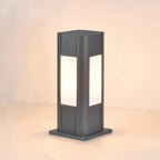 Square Path Lights Industrial Black Garden Outdoor Waterproof Lamp
