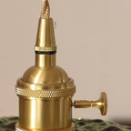 Nordic Pendant Light Hammered Glass and Brass Light