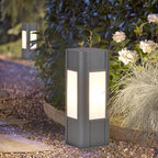 Square Path Lights Industrial Black Garden Outdoor Waterproof Lamp