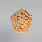 16'' Artistic Artichoke Wood Rustic Pendant Lighting Decorative Pendant Light