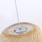 Sleek Modern-Looking Cylindrical Bamboo Pendant Light Entryway Hallway Lighting