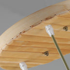 Well Constructed Bamboo Rustic Pendant Lighting With Squiggly Light Gaps