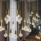 Acrylic Bulb Chandelier Bubble Earth LED Modern Light