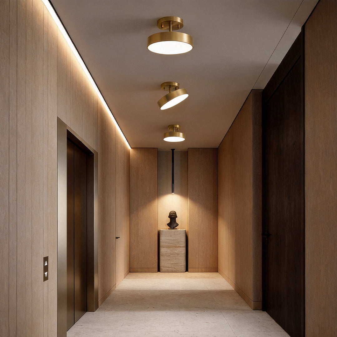 Adjustable LED Ceiling Lights Nordic Style Copper LED Light