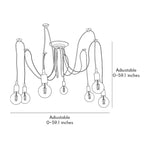 Spider Chandelier Colorful Adjustable 10-Heads LED Ceiling Lights