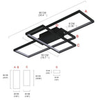 Display Of Rectangles Abstract LED Flush Mount Ceiling Lights
