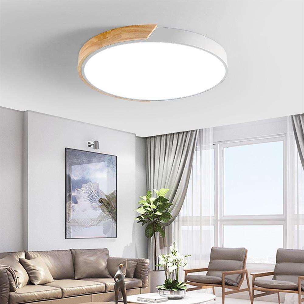 LED Wood Nordic Ceiling Lights Flush Mount Lighting Ceiling Lamp
