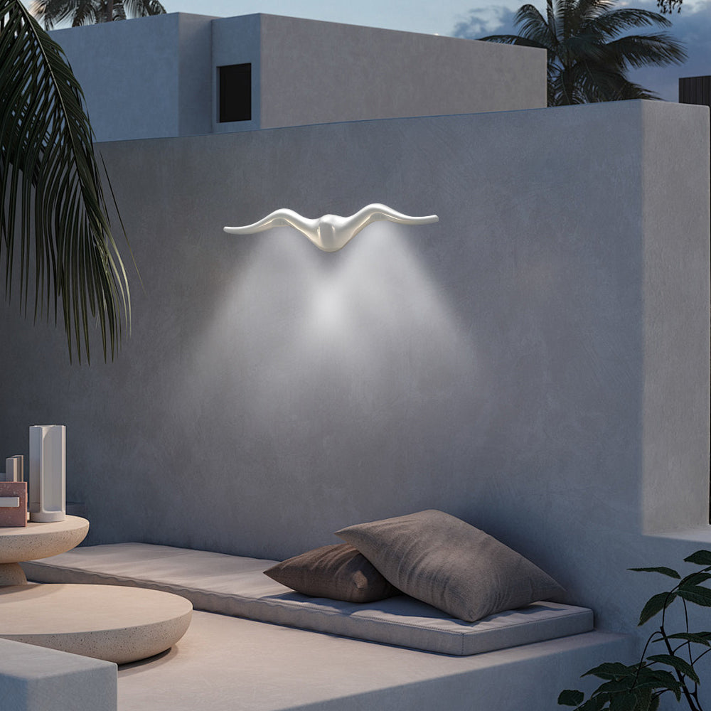 2 PCS Two Light Outdoor Wall Sconce Creative Seagull-Shaped Decorative