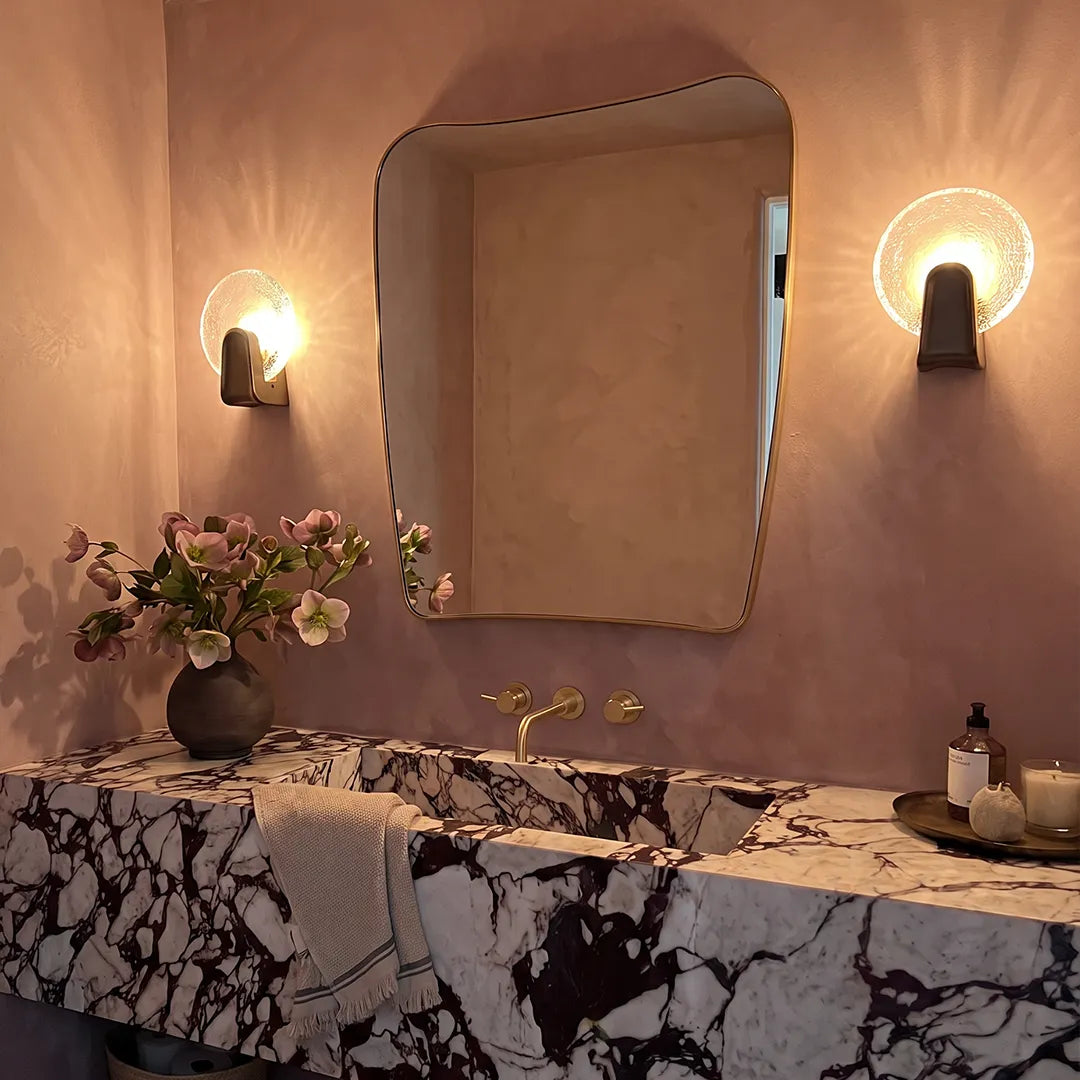 Art Deco Wall Sconce Lighting Luxury Textured Glass Light