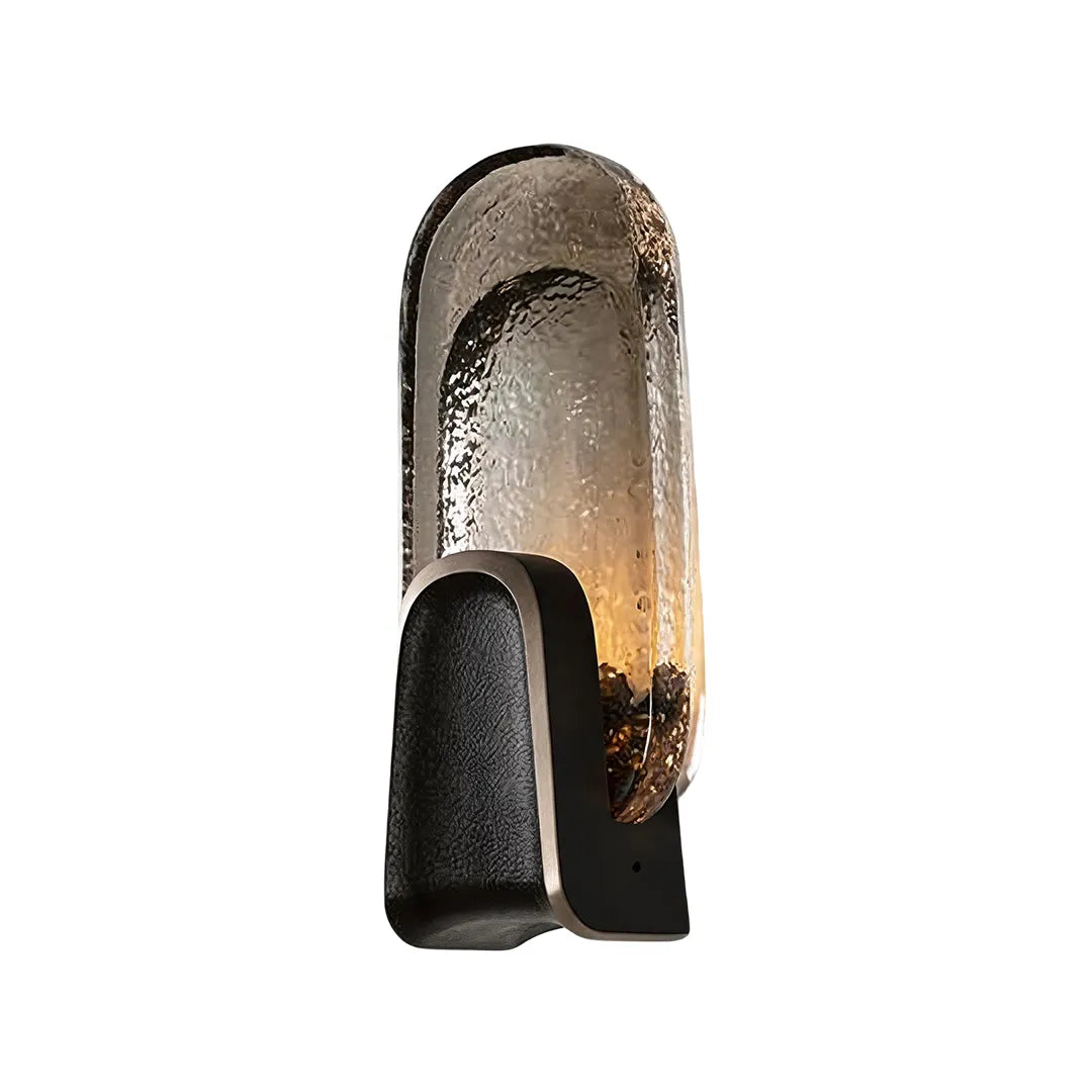 Art Deco Wall Sconce Lighting Luxury Textured Glass Light