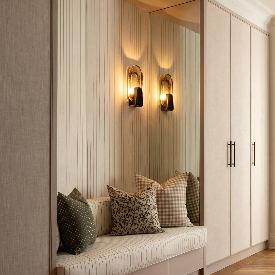 Art Deco Wall Sconce Lighting Luxury Textured Glass Light