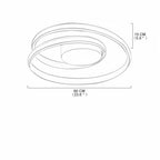 Spiraling Halo Ceiling Light Circular LED Modern Flush Mount Lighting