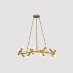 Creative Metal Design 16-Lights LED Industrial Chandeliers Hanging Lamp