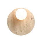 Ball Wall Lamp Yellow Travertine LED Wabi-Sabi Japanese Light