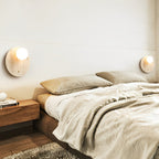 Ball Wall Lamp Yellow Travertine LED Wabi-Sabi Japanese Light