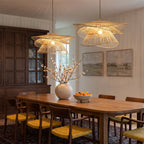 Bamboo Pendant Light Fixtures Japanese Woven Ceiling Light
