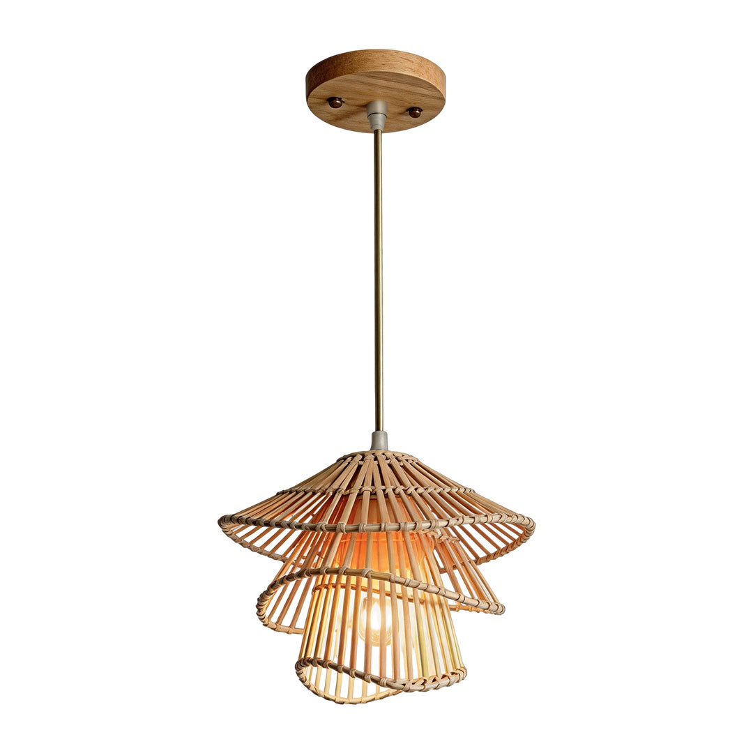 Bamboo Pendant Light Fixtures Japanese Woven Ceiling Light