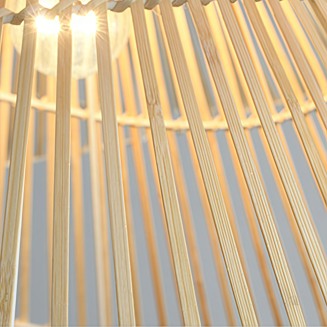 Bamboo Pendant Light Fixtures Japanese Woven Ceiling Light