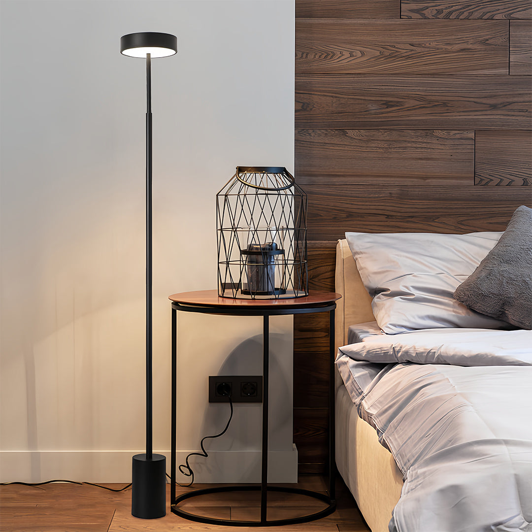 Petite Floor Lamp Modern Dimmable  Contemporary Reading Pole Lamps