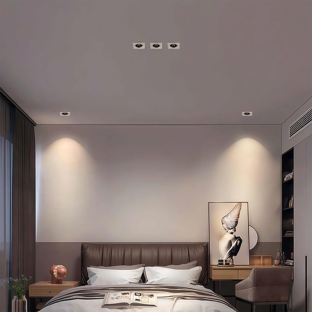 Square Recessed Downlight LED Aluminum Eye Protection Light