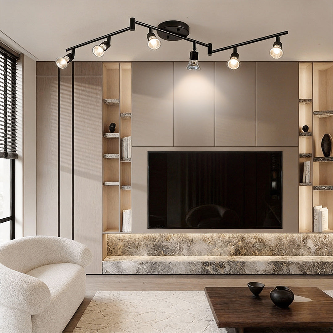 Black Adjustable Ceiling Lights Minimalist Iron LED Light