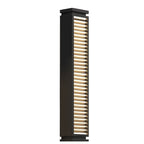 Black Bollard Light Streamlined Stainless Steel LED Louvered Light