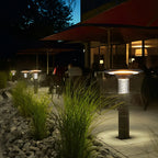 Black Brass Path Lights Solar Round Top Disc and Bubble Design Light
