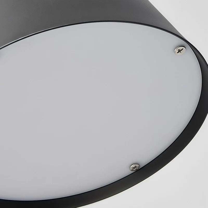 Black Cone Wall Sconce Modern LED Outdoor Metal Light