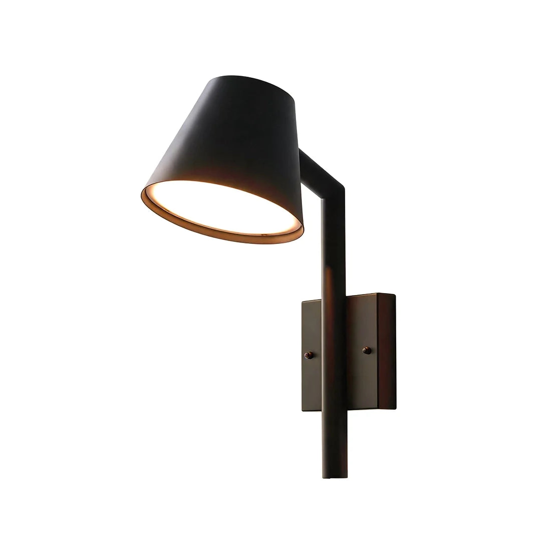 Black Cone Wall Sconce Modern LED Outdoor Metal Light