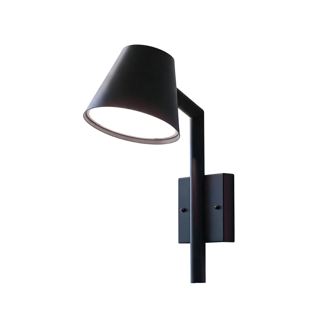 Black Cone Wall Sconce Modern LED Outdoor Metal Light