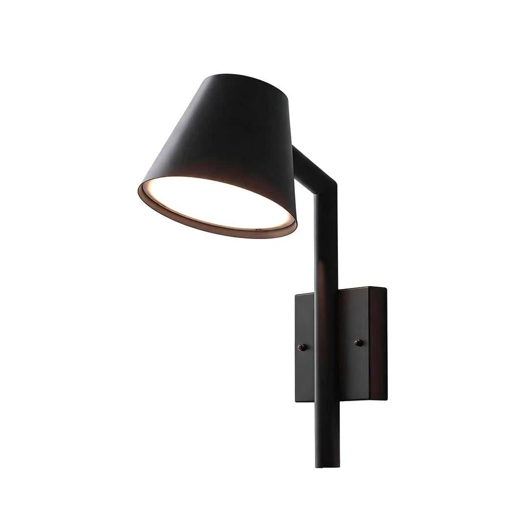 Black Cone Wall Sconce Modern LED Outdoor Metal Light