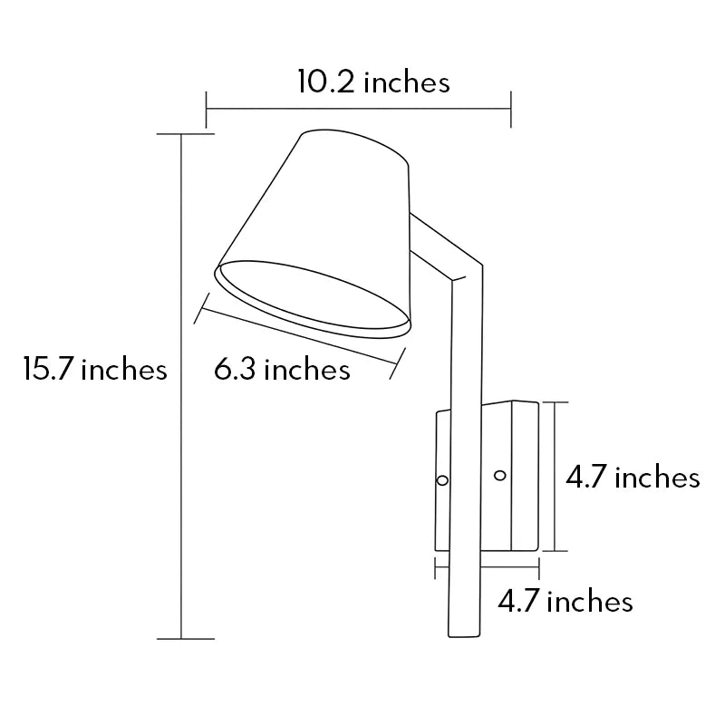 Black Cone Wall Sconce Modern LED Outdoor Metal Light