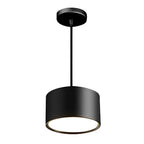 Black Drum Pendant Light LED Modern Aluminum Ceiling Light