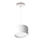 Black Drum Pendant Light LED Modern Aluminum Ceiling Light