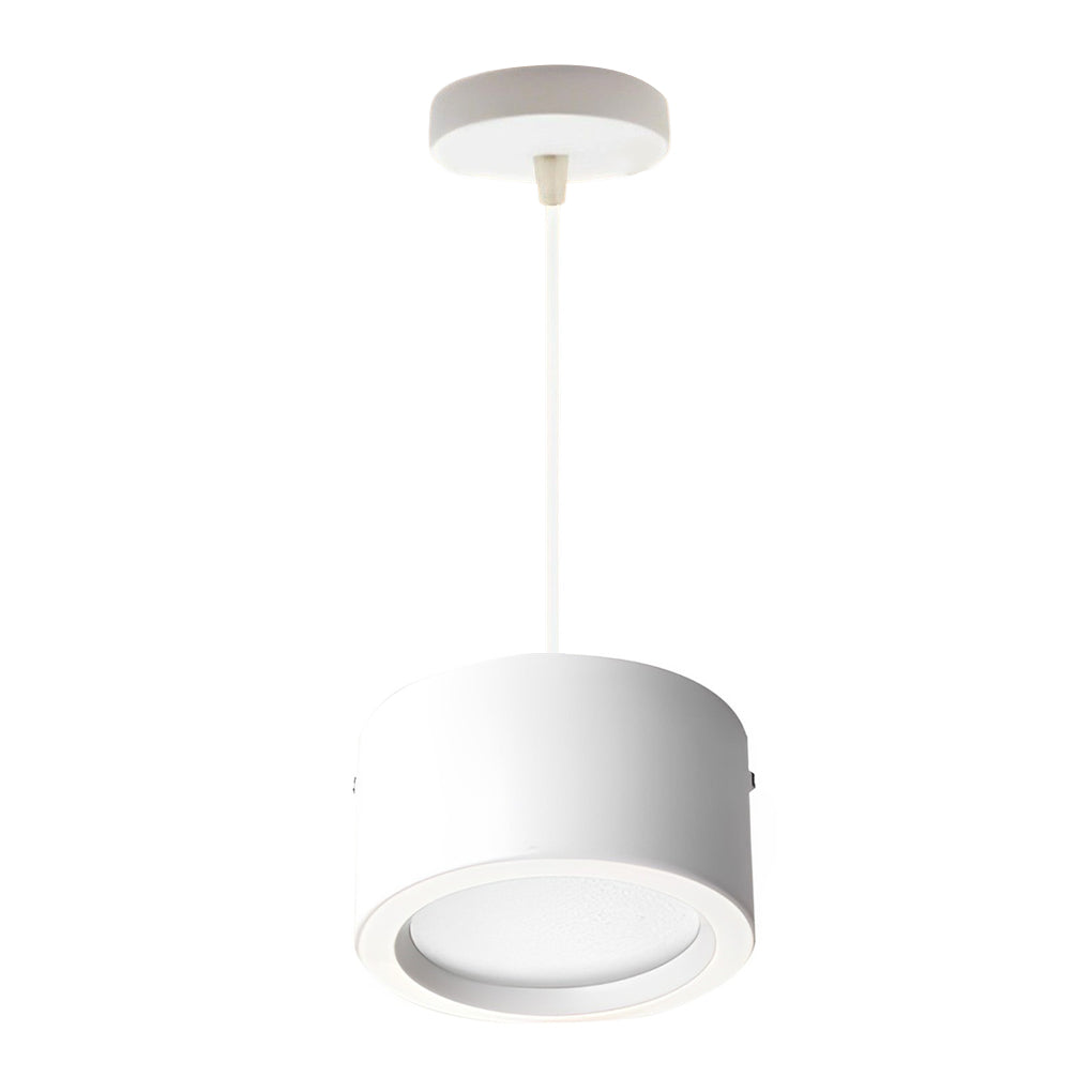 Black Drum Pendant Light LED Modern Aluminum Ceiling Light