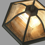 Black Flush Mount Light Fixture European Waterproof Ceiling Light