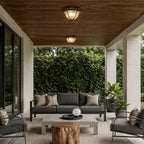 Black Flush Mount Light Fixture European Waterproof Ceiling Light