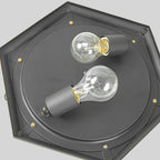 Black Flush Mount Light Fixture European Waterproof Ceiling Light