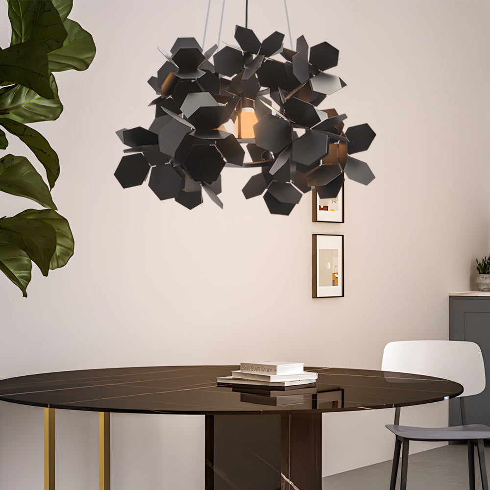 Black Geometric Chandelier Iron Art Designer Ceiling Light