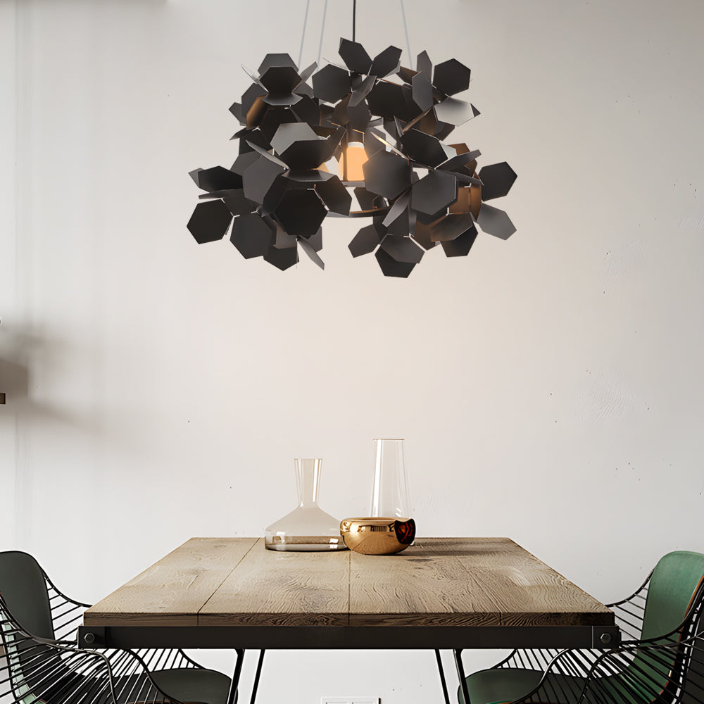 Black Geometric Chandelier Iron Art Designer Ceiling Light