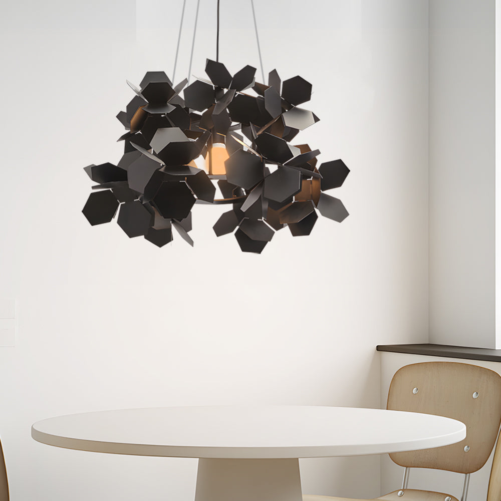 Black Geometric Chandelier Iron Art Designer Ceiling Light